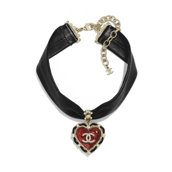 18K CC 2021 Leather Choker Necklace