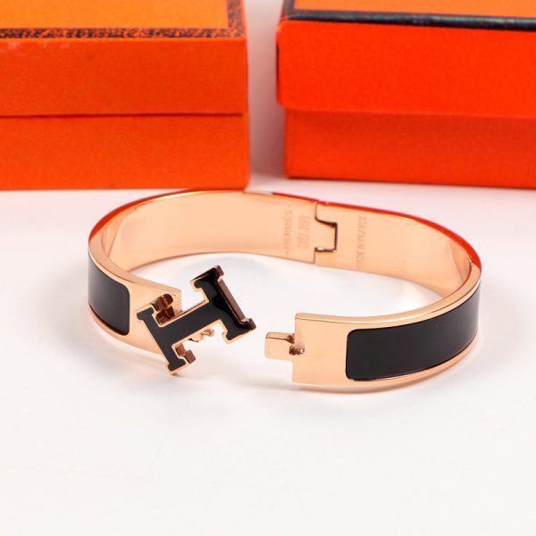 18K Clic H Black Bracelet - 图片 4