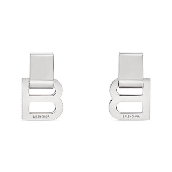 18K BB Hourglass Diamond Earrings - 图片 2