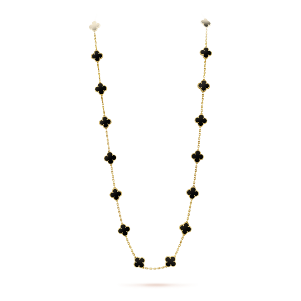 18K Vintage Alhambra 20 Motifs Long Necklace - Image 2