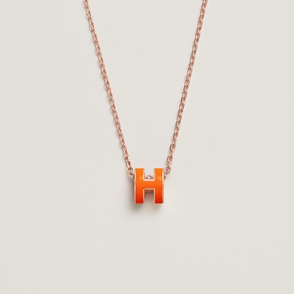 18K Mini Pop H Orange Necklace - 图片 3