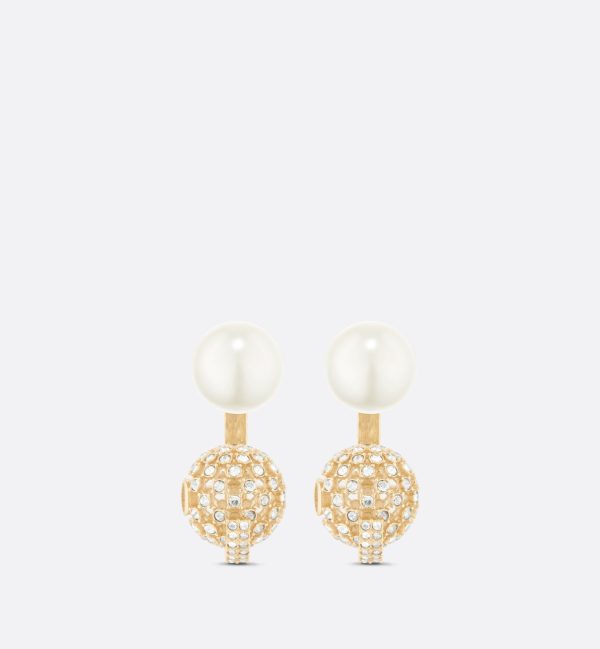 18K CD Tribales White Resin Pearls Earrings - 图片 3