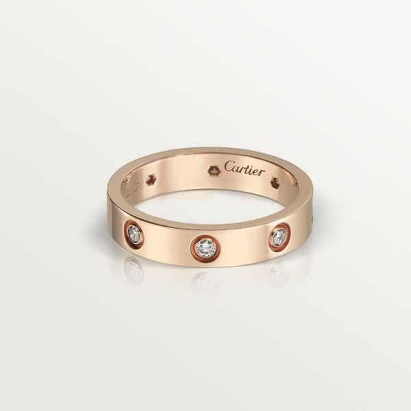 18K Love Wedding Eight Diamonds Ring