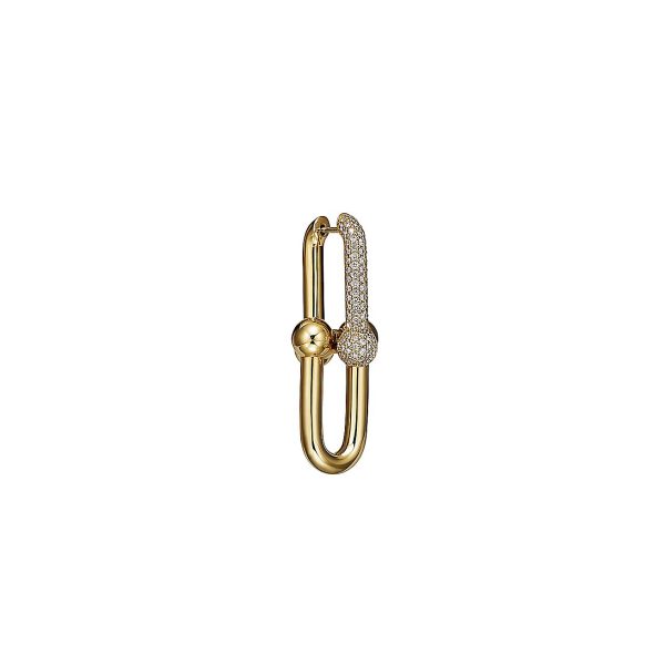 18K T HardWear Large Link Diamonds Earrings - 图片 3