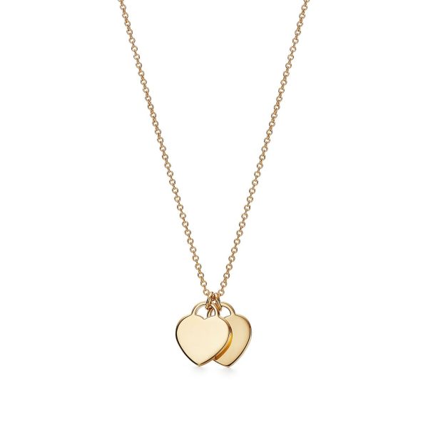 18K Return to Tiffany Mini Double Heart Necklace - 图片 2