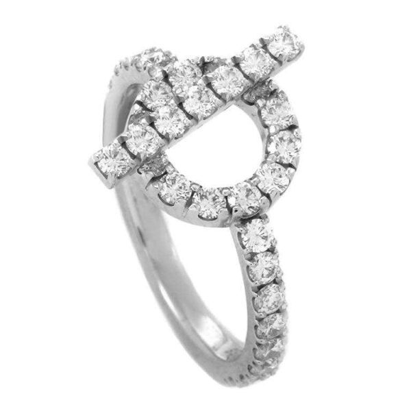 18K Finesse Diamond White Gold H Ring
