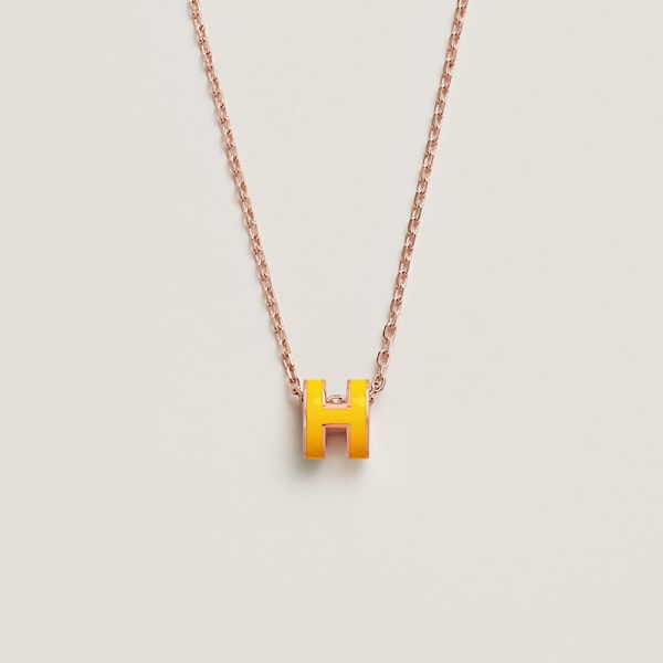 18K Mini Pop H Yellow Necklace - 图片 2