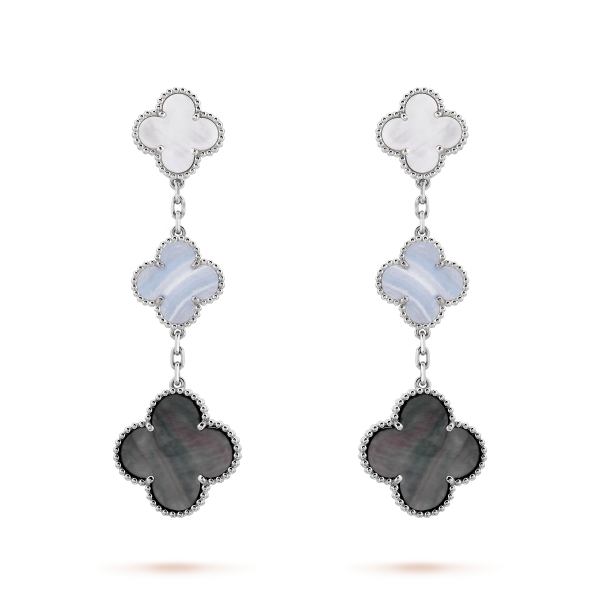 18K Magic Alhambra Three Motifs Earrings