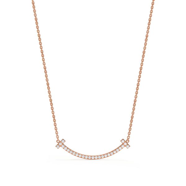 18K T Medium Diamond Pendant Necklace