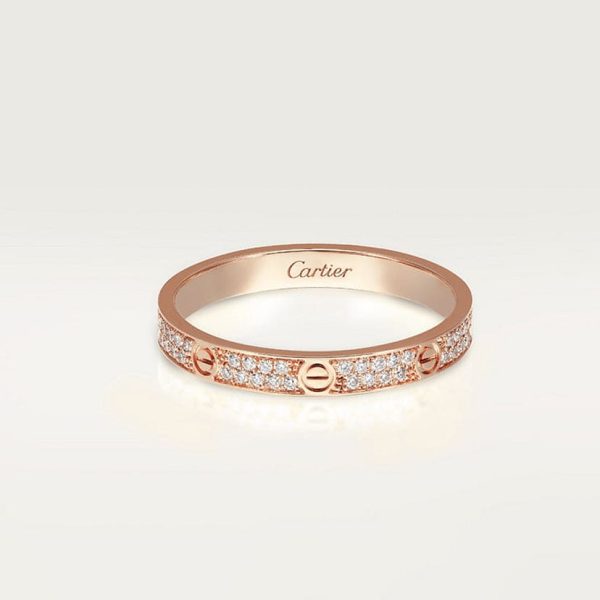 18K Love Diamond-Paved 3mm Ring
