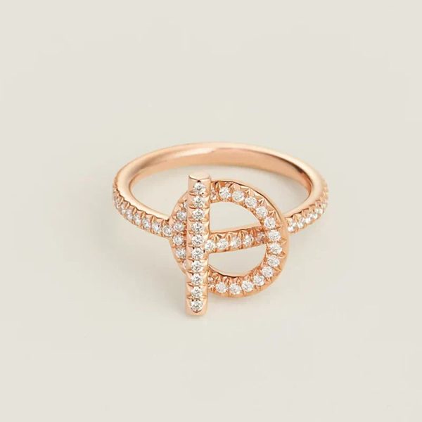 18K Echappee Diamond H Ring