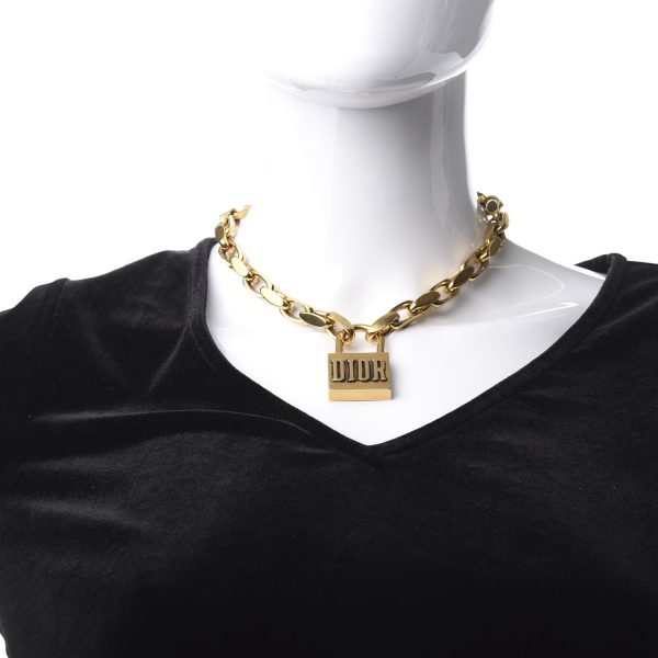 18K CD Lucky Locket Choker Necklace - 图片 2