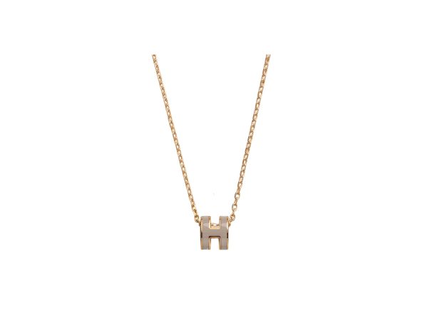 18K Mini Pop H Grey Necklace - 图片 4