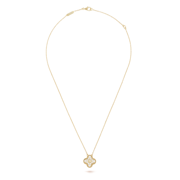 18K Sweet Alhambra Diamond Clover Necklace - 图片 4