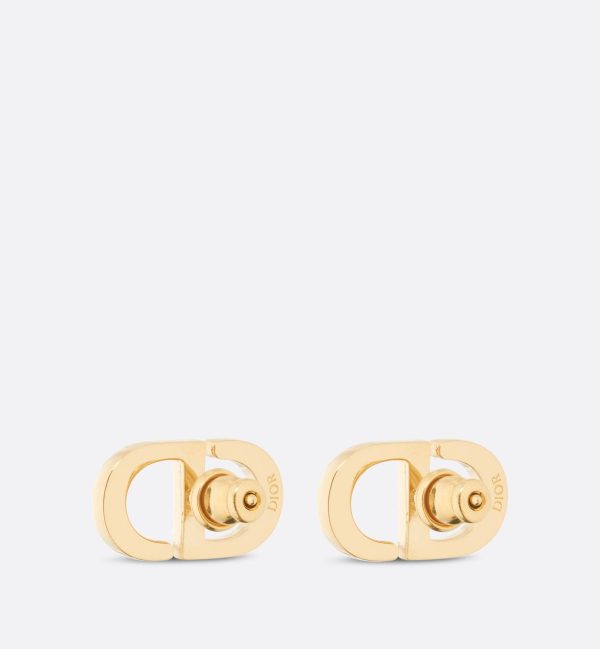 18K Petit CD Stud Earrings - 图片 2