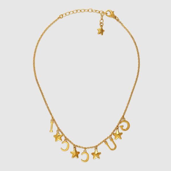 18K Double G Script Necklace - 图片 3