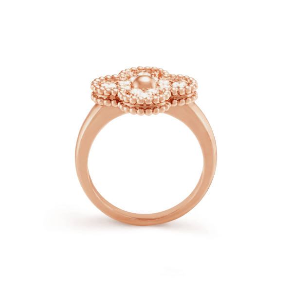 18K Vintage Alhambra Diamonds Ring - 图片 2