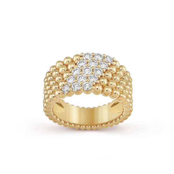 18K Perlée Diamonds Five Rows Ring - 图片 11