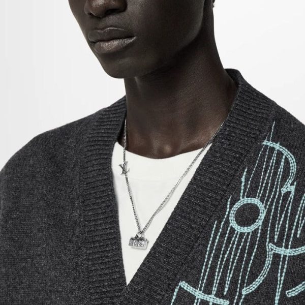 18K Louis Monogram Chain Bag Necklace - 图片 4
