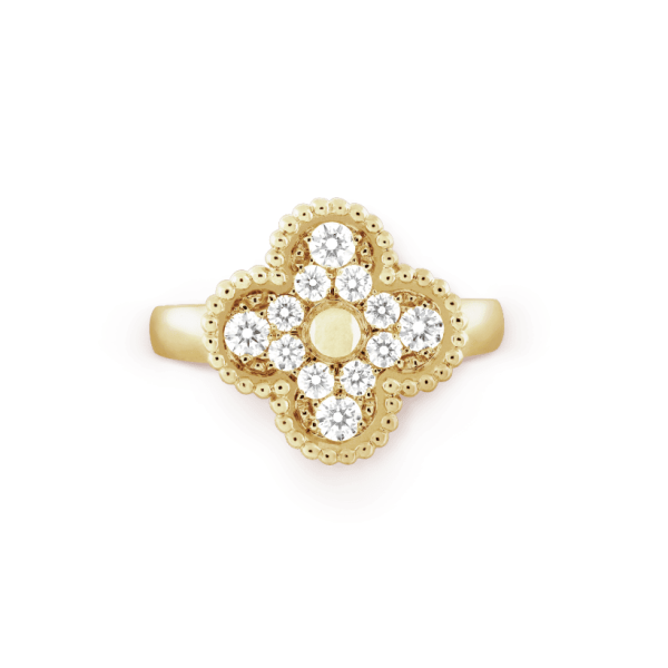 18K Vintage Alhambra Diamonds Ring - 图片 2