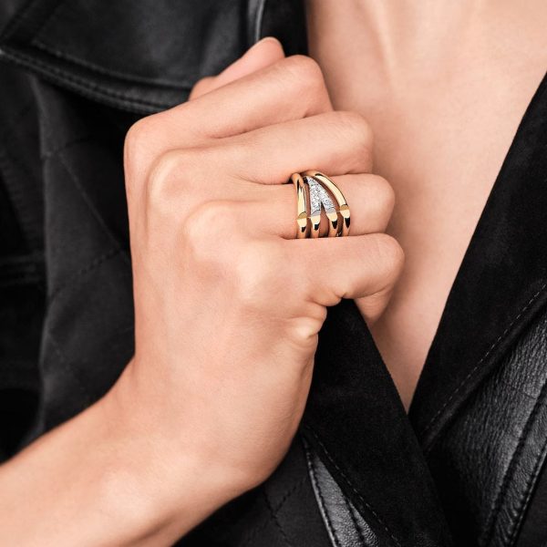 18K Louis Volt Upside Down Diamonds Ring - 图片 3