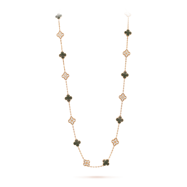 18K Vintage Alhambra 20 Motifs Long Necklace - Image 2