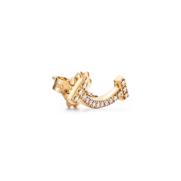 18K T Smile Diamonds Earrings - 图片 2