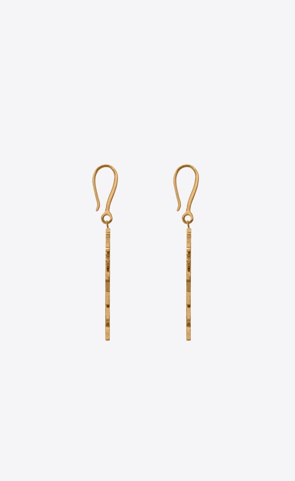 18K Saint Monogram Palmier Statement Earrings - 图片 5