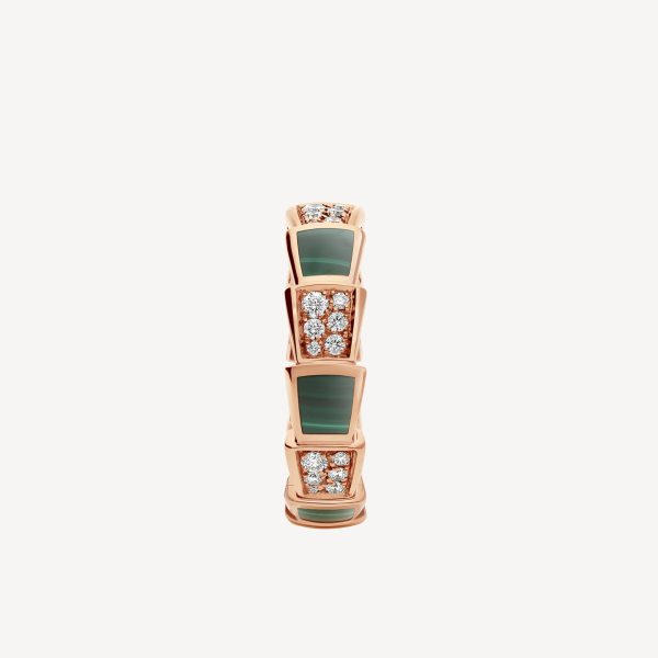 18K BV Serpenti Viper Malachite Ring - Image 3