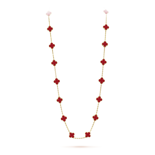 18K Vintage Alhambra 20 Motifs Long Necklace - 图片 2