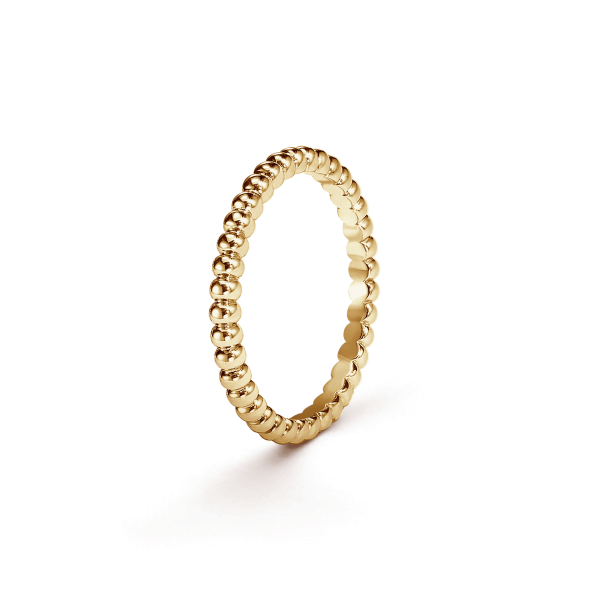 18K Yellow Gold Perlée Pearls Of Gold Ring
