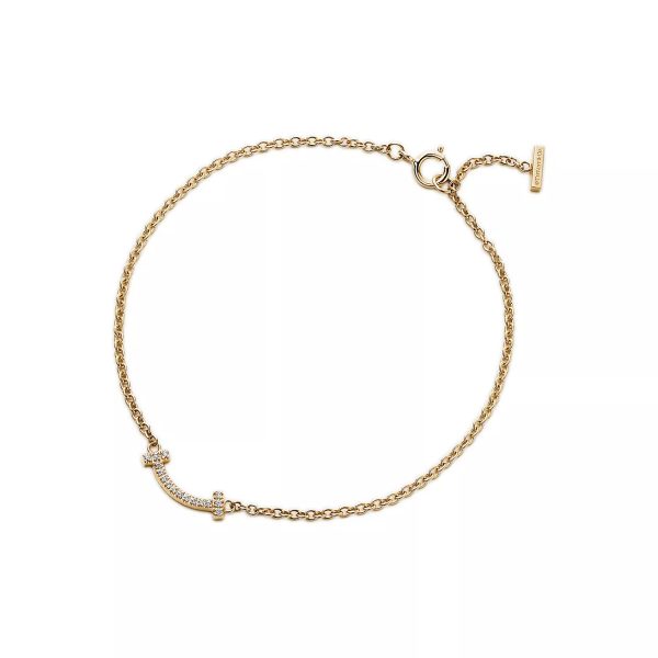18K T Smile Diamond Bracelet - 图片 2