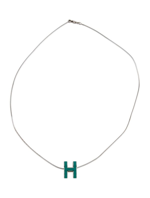 18K Mini Pop H Green Necklace - 图片 4