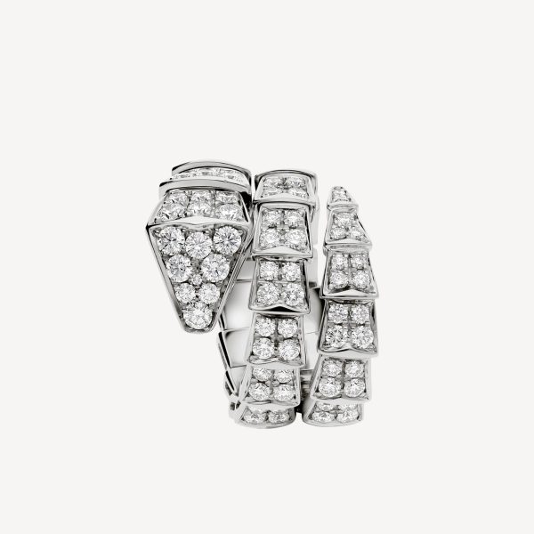 18K BV Serpenti Viper Full Pave Diamond Ring - Image 3