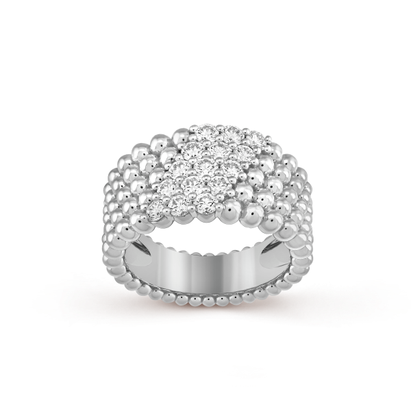 18K Perlée Diamonds Five Rows Ring - 图片 12