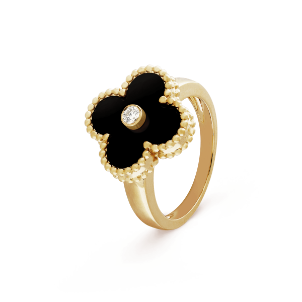 18K Vintage Alhambra Black Ring