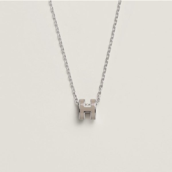 18K Mini Pop H Grey Necklace - 图片 2