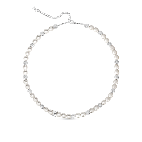 18K Louis Monogram Pearls Necklace