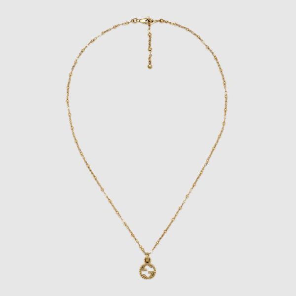 18K Double G Interlocking G Necklace