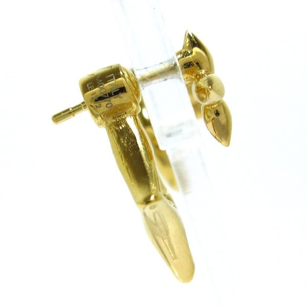 18K Louis Flower Gram Earrings - 图片 5