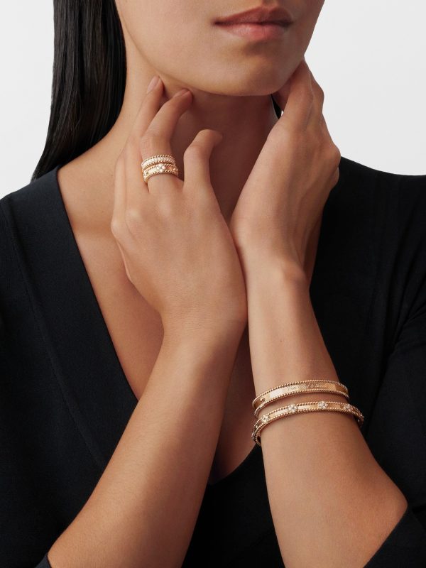 18K Rose Gold Perlée Signature Bracelet - 图片 5