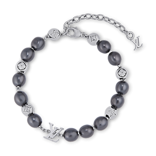 18K Louis Monogram Pearls Bracelet