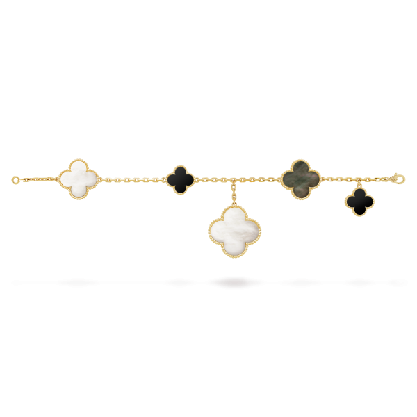 18K Magic Alhambra Five Motifs Clover Bracelet - 图片 2