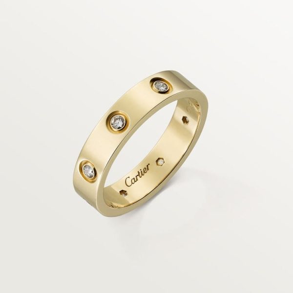 18K Love Wedding Six Diamonds Ring - 图片 2