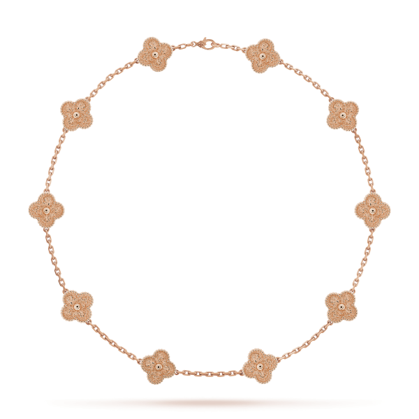 18K Vintage Alhambra 10 Motifs Necklace