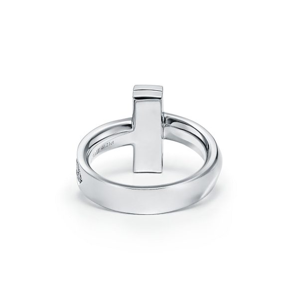 18K T Narrow Pavé Ring - 图片 3