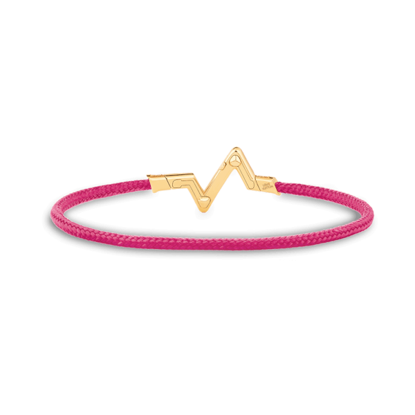 18K Louis Volt Upside Down Play Pink Bracelet - 图片 2