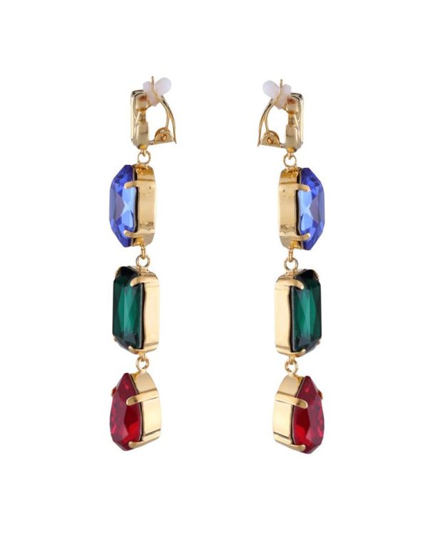 18K DG Clip-On Earrings - 图片 5