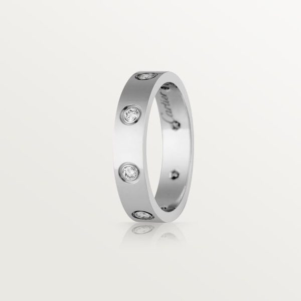 18K Love Wedding Six Diamonds Ring - 图片 2