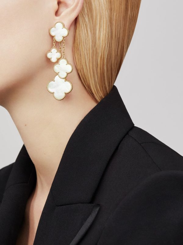 18K Magic Alhambra Four Motifs Earrings - 图片 2
